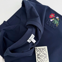 ÁO THUN LOEWE ANAGRAM FLOWERS (DARK BLUE)