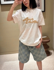ÁO THUN LOUIS VUITTON LV EMBROIDERED SIGNATURE (WHITE)