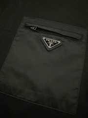ÁO POLO PRADA NYLON POCKET TRIANGLE LOGO (BLACK)