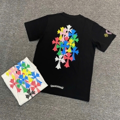 ÁO THUN CHROME HEARTS CH MULTI COLOR CROSS CEMETERY (BLACK)