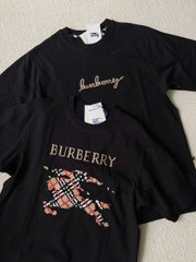 ÁO THUN BURBERRY BBR CHECK EKD COTTON (BLACK)
