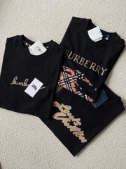 ÁO THUN BURBERRY BBR CHECK EKD COTTON (BLACK)