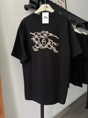 ÁO THUN BURBERRY BBR CHECK EKD COTTON (BLACK)