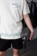 ÁO THUN LOUIS VUITTON DAMIER MOTIF (MILKY WHITE)