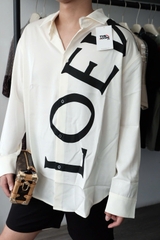 ÁO SƠ MI LOEWE SILK LOGO (WHITE)