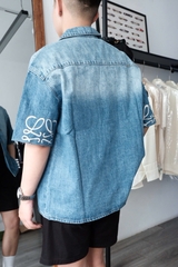 ÁO SƠ MI LOEWE ANAGRAM SHORT SLEEVE (DENIM)