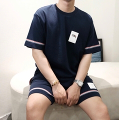 ÁO THUN THOM BROWNE TB RWB STRIPE (NAVY)