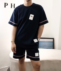 ÁO THUN THOM BROWNE TB RWB STRIPE (NAVY)