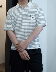 ÁO POLO BALENCIAGA BLCG LAUREL STRIPED (WHITE)