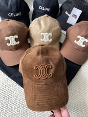 CELINE CAP- Mũ Lưỡi Trai Celine Logo Thêu (Brown) [MIRROR QUALITY]
