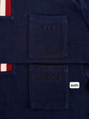 ÁO POLO GUCCI MOTIF (NAVY)