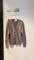 ÁO CARDIGAN AMI PARIS MOTIF (TAUPE BROWN)