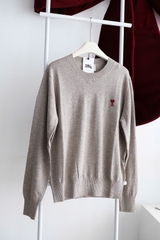 ÁO SWEATER AMI PARIS DE COEUR SMALL LOGO (BEIGE)