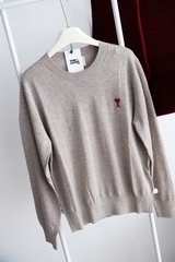 ÁO SWEATER AMI PARIS DE COEUR SMALL LOGO (BEIGE)