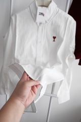 ÁO SƠ MI AMI PARIS HEART LONG SLEEVE (WHITE)