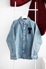 ÁO SƠ MI AMI PARIS DE COEUR OVERSHIRT (DENIM)