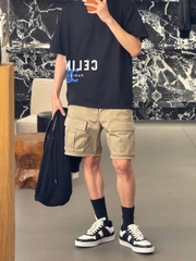 ÁO THUN CELINE  SANS-SERIF LOGO COTTON (BLACK)