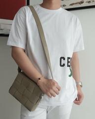 ÁO THUN CELINE  SANS-SERIF LOGO COTTON (WHITE)