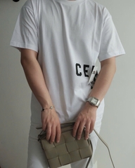 ÁO THUN CELINE  SANS-SERIF LOGO COTTON (WHITE)