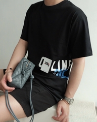 ÁO THUN CELINE  SANS-SERIF LOGO COTTON (BLACK)