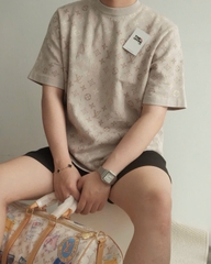 ÁO THUN LOUIS VUITTON MONOGRAM SHORT SLEEVED (BIEGE)