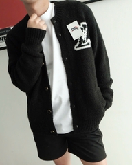 ÁO CARDIGAN LOUIS VUITTON CHUNKY INTARSIA (BLACK)