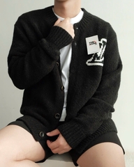 ÁO CARDIGAN LOUIS VUITTON CHUNKY INTARSIA (BLACK)