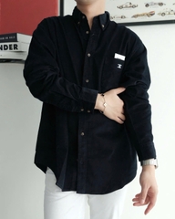 SƠ MI CELINE POCKET IN CORDUROY (BLUE LIGHT)