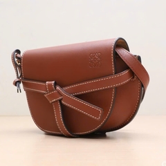 TÚI LOEWE BROWN LEATHER MINI GATE