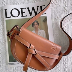 TÚI LOEWE BROWN LEATHER MINI GATE