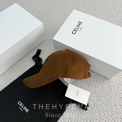 CELINE CAP- Mũ Lưỡi Trai Celine Logo Thêu (Brown)