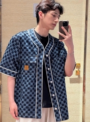 ÁO SƠ MI LOUIS VUITTON DAMERI DENIM BASEBALL (BLUE)