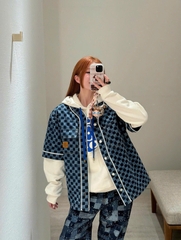 ÁO SƠ MI LOUIS VUITTON DAMERI DENIM BASEBALL (BLUE)