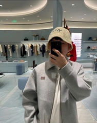 ÁO KHOÁC MIUMIU JERSEY BLOUSON (GREY)