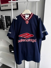ÁO BALENCIAGA 3B FOOTBALL OVERSIZED T-SHIRTS(NAVY)