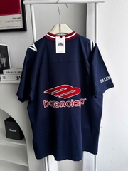 ÁO BALENCIAGA 3B FOOTBALL OVERSIZED T-SHIRTS(NAVY)