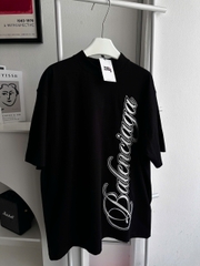 ÁO BALENCIAGA MEN'S CURSIVE T-SHIRT (BLACK)