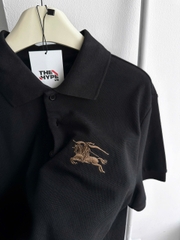 ÁO POLO BURBERRY EQUESTRIAN GOLD KNIGHT (BLACK)