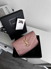 VÍ NGẮN SAINT LAURENT YSL CASSANDRE POWDER (PINK)