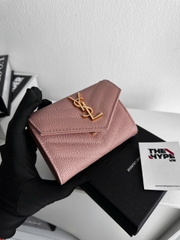 VÍ NGẮN SAINT LAURENT YSL CASSANDRE POWDER (PINK)