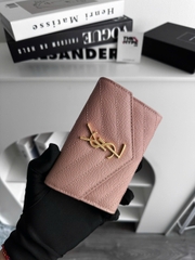 VÍ NGẮN SAINT LAURENT YSL CASSANDRE POWDER (PINK)