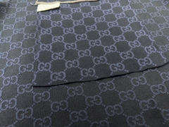 ÁO POLO GUCCI SILK JACQUARD (DARK BLUE)