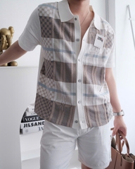 ÁO POLO LOUIS VUITTON GRAPHIC SHORT-SLEEVED (CREAMY)