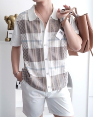 ÁO POLO LOUIS VUITTON GRAPHIC SHORT-SLEEVED (CREAMY)