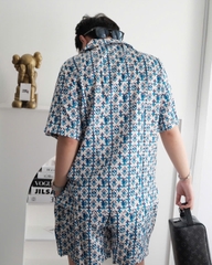 ÁO SƠ MI LOUIS VUITTON SILK MONOGRAM PRINTED (PURPLE)