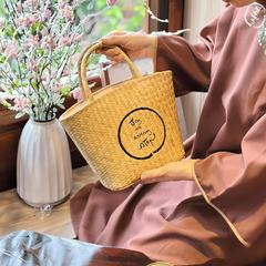 GIỎ LÁT VẼ TAY THỦ CÔNG