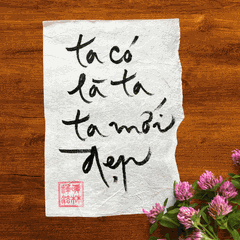 Thư Pháp gốc Tiếng Việt 15x20