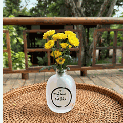 BÌNH HOA THUỶ TINH THƯ PHÁP VẼ TAY - SIZE NHỎ