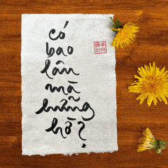 Thư Pháp Gốc Tiếng Việt 20x30