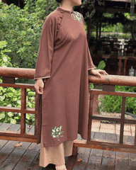 BỘ ÁO DÀI NẺO VỀ CỦA Ý - VẼ TAY THỦ CÔNG